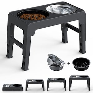 IOKHEIRA Dog Bowls with Stand