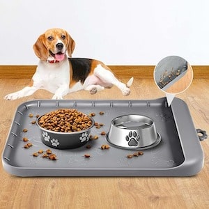 Baboies Waterproof Silicone Dog Mat for Food and Water