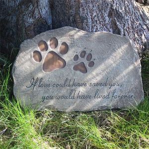 BGG Paw Prints Dog Pet Memorial Stone