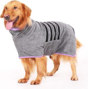 HezzLuv Microfibre Dog Bathrobe